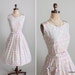 Vintage 1950s Dress : 50s Pastel Full Skirt Cotton Sundress Day Dress Summer Wedding