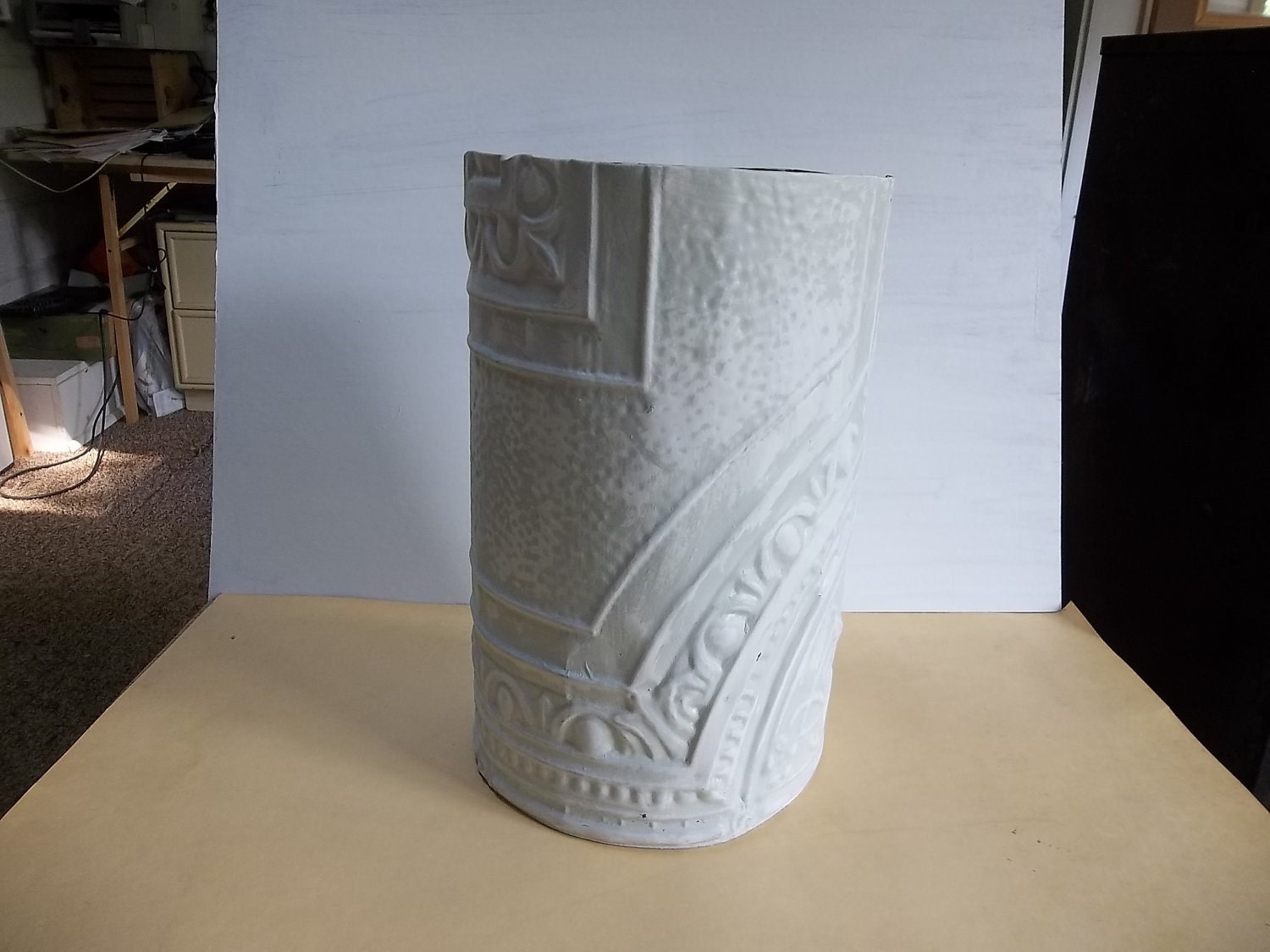 Stately Looking old tin Wastepaper Holder