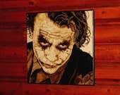 Joker woodburned home decoration
