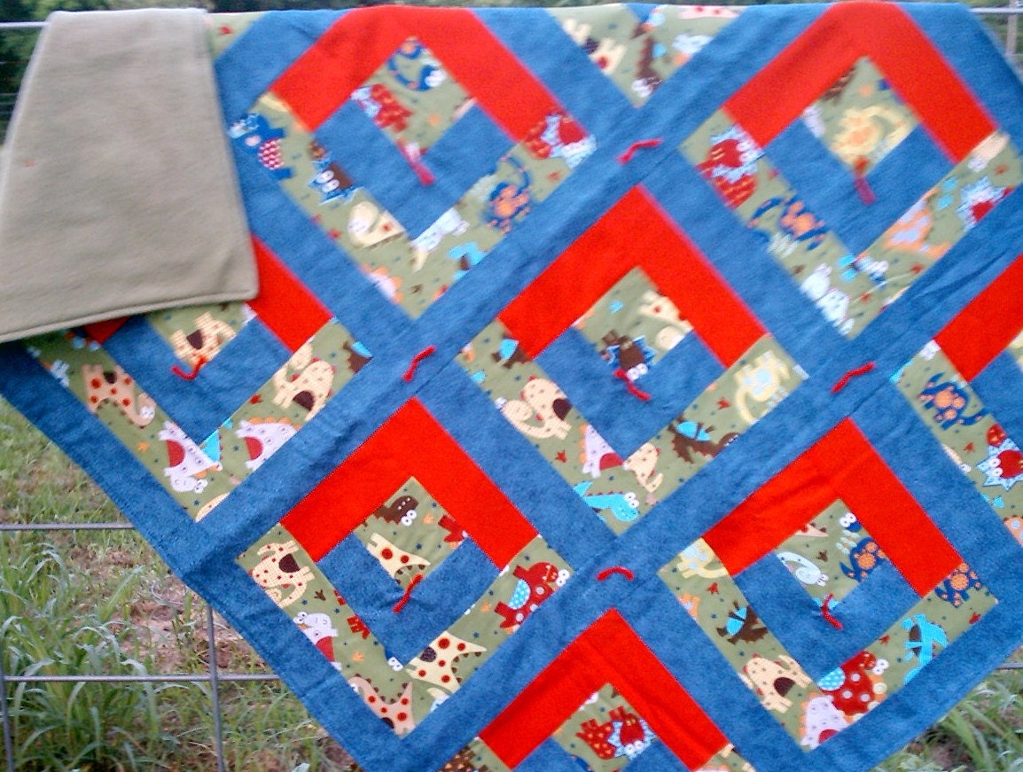 Dinosaur baby quilt