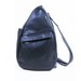 Vintage Black Leather Backpack // Knapsack Shoulder Bag / Medium