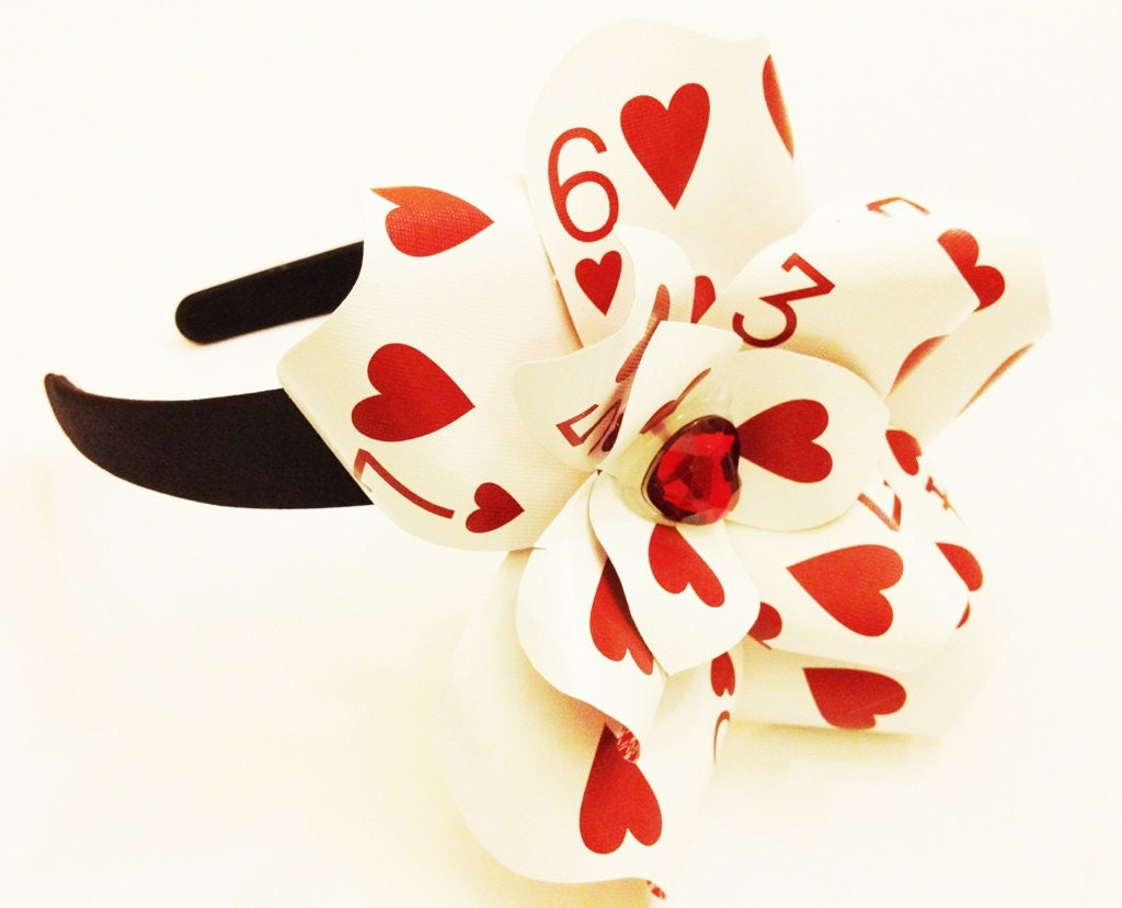 Alice in Wonderland Playing Card Headband Hair Fascinator