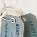 Reserved for Olivia - 2 Custom leather luggage tags with Super Strong Stainless Steel Twist Lock Cables