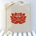 Yoga Lotus Flower Canvas Tote Bag