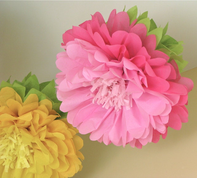 Wonderland in Bloom 5 Giant Hanging Paper Flowers, fantasy wedding, shower, nursery, photo booth, birthday decor, Party Blooms by Whimsy Pie