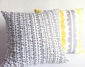Throw Pillow Cover - Small Scandinavian Stones in Gray on White