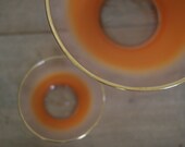 vintage orange frosted chip n dip set