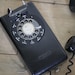 vintage black wall phone