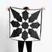 Vintage 60s Geometric ARROWS Black and White VERA Scarf