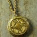 Vintage 60s Brass LOCKET Pendant Necklace - Double Picture - LARGE