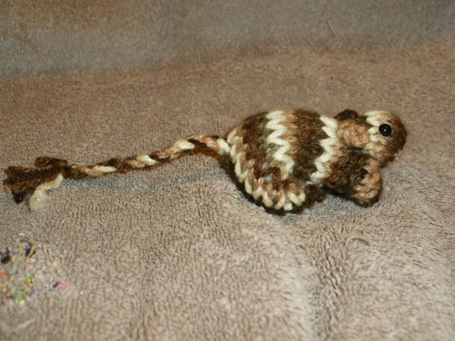 Knitted Gerbil 2  Agouti or Nutmeg