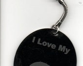 Hamster  Keychain- I Heart/Love