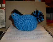 Hand Knitted Blue Easter Chicken Egg Cosy