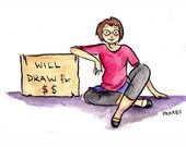 4x6 Watercolor Sketch of Whatever
