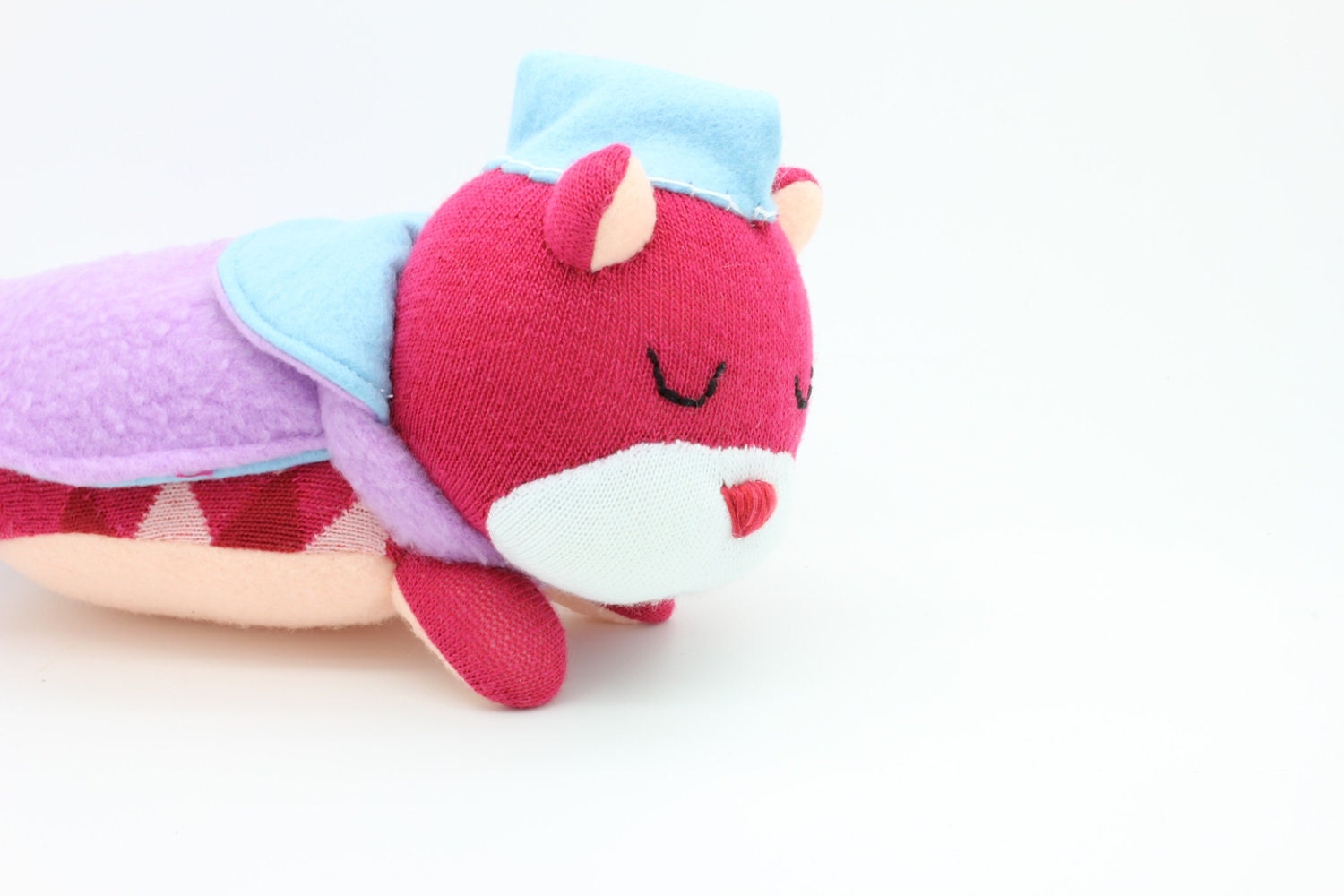 Cute Sleeping Bear, Soft Plush, Sock Plush