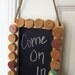 Wine Cork Doorknob Message Chalk Board - Wedding, Baby, Dorm Room, Office, Home Decor