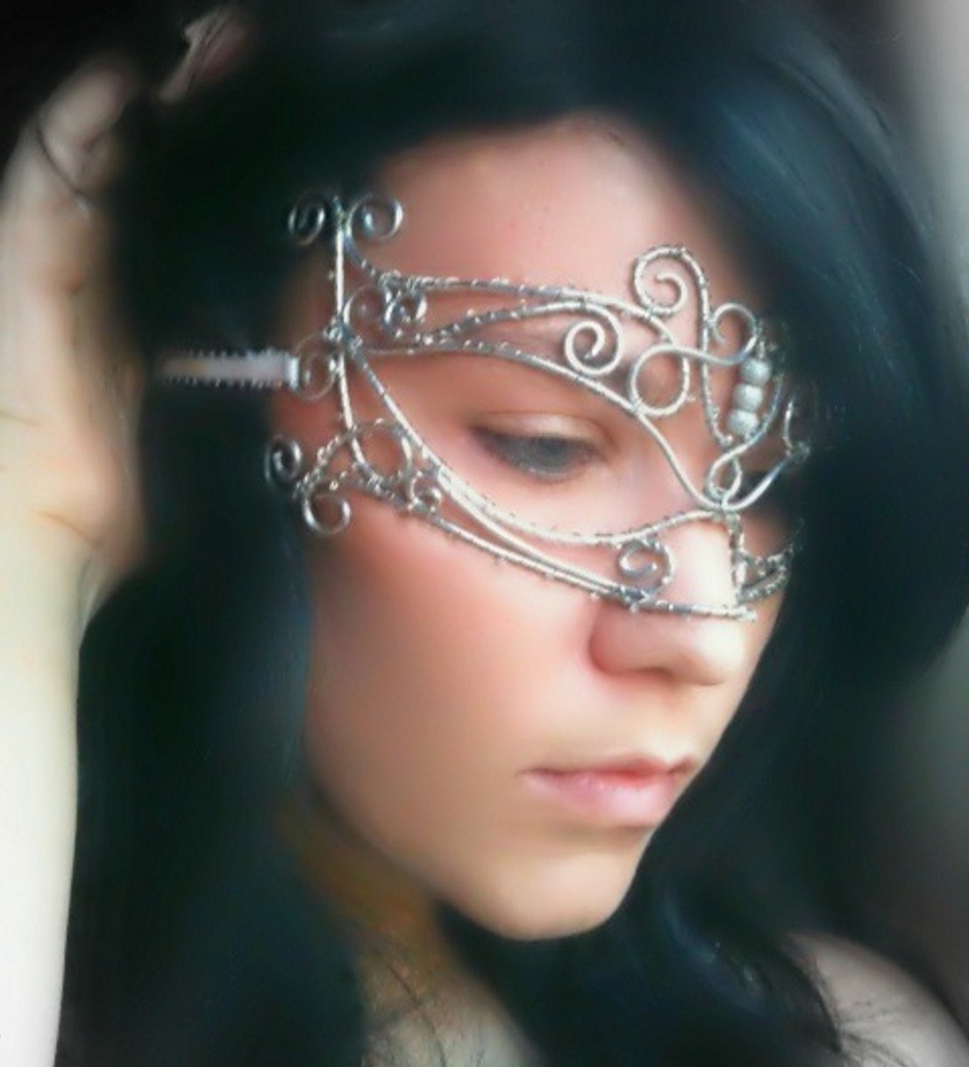 Silver Dreams Masquerade Mask