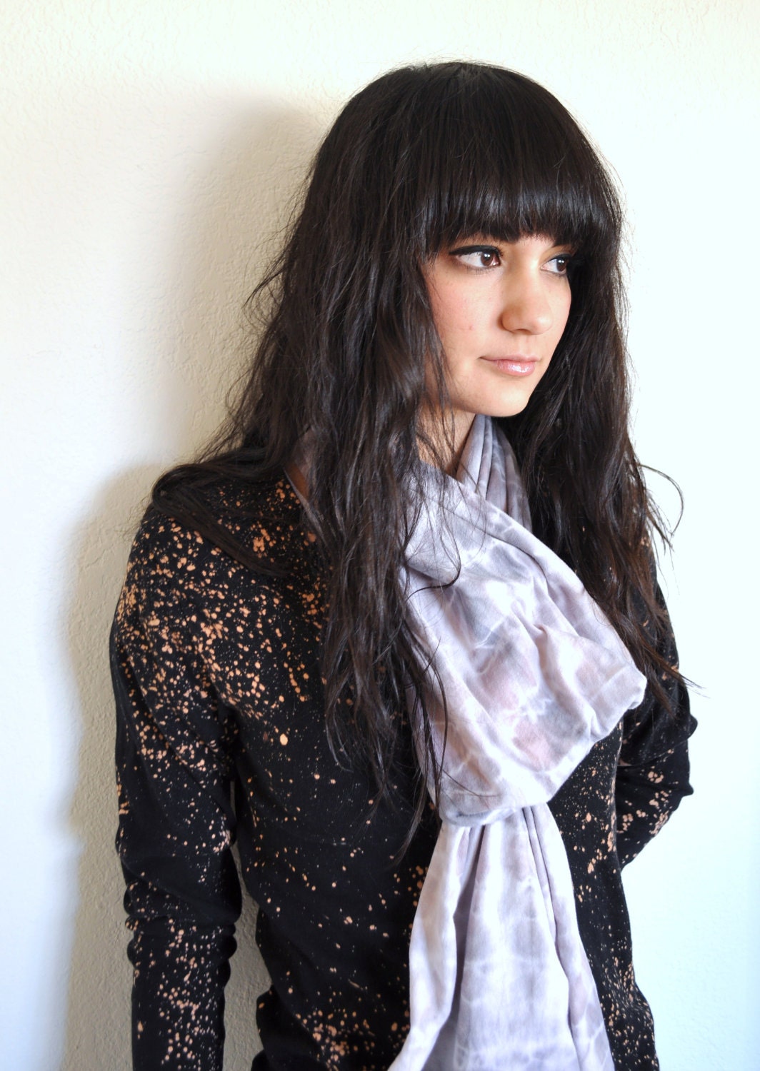 Hand Painted Celestial Dust Black Cardigan Sweater