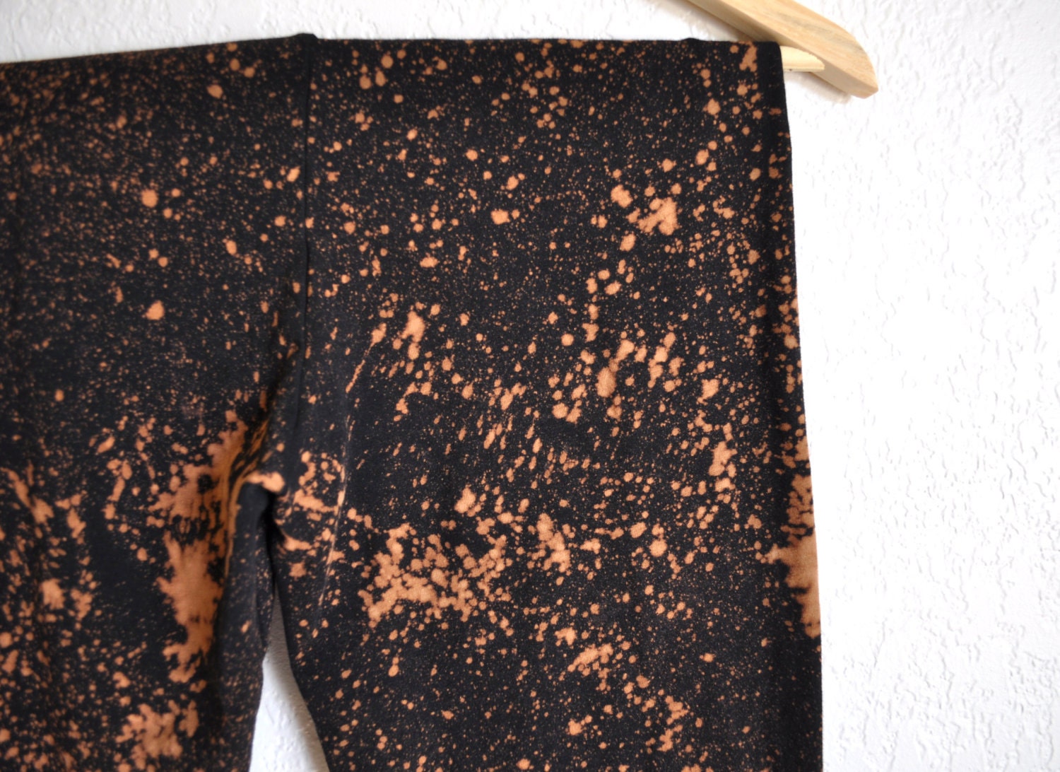 Celestial Dust Black and Rust Speckled Dyed Leggings