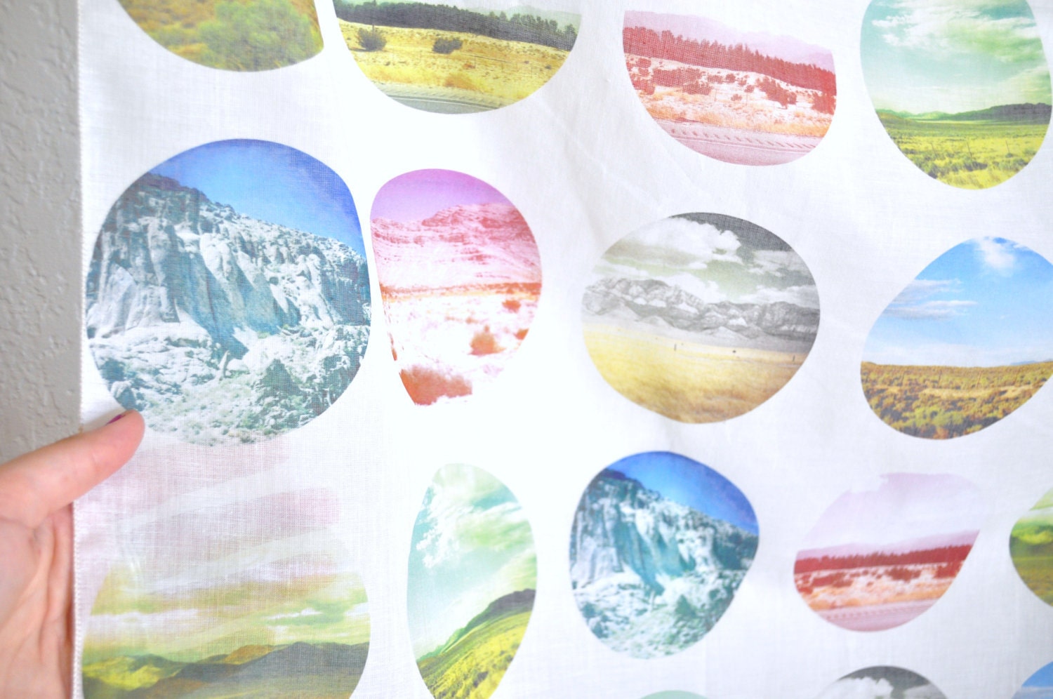 Wild West Traveler Scarf Wrap - Sheer Cotton Landscape Print