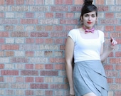 Grey origami petal skirt - modern vintage, office work - small medium large