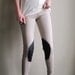 Horse riding leggings - bohemian prairie style, light brown cotton spandex - medium