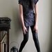 Ill-advised Rendezvous - Steel gray cutout lace shirt ruffle sleeve - small medium large