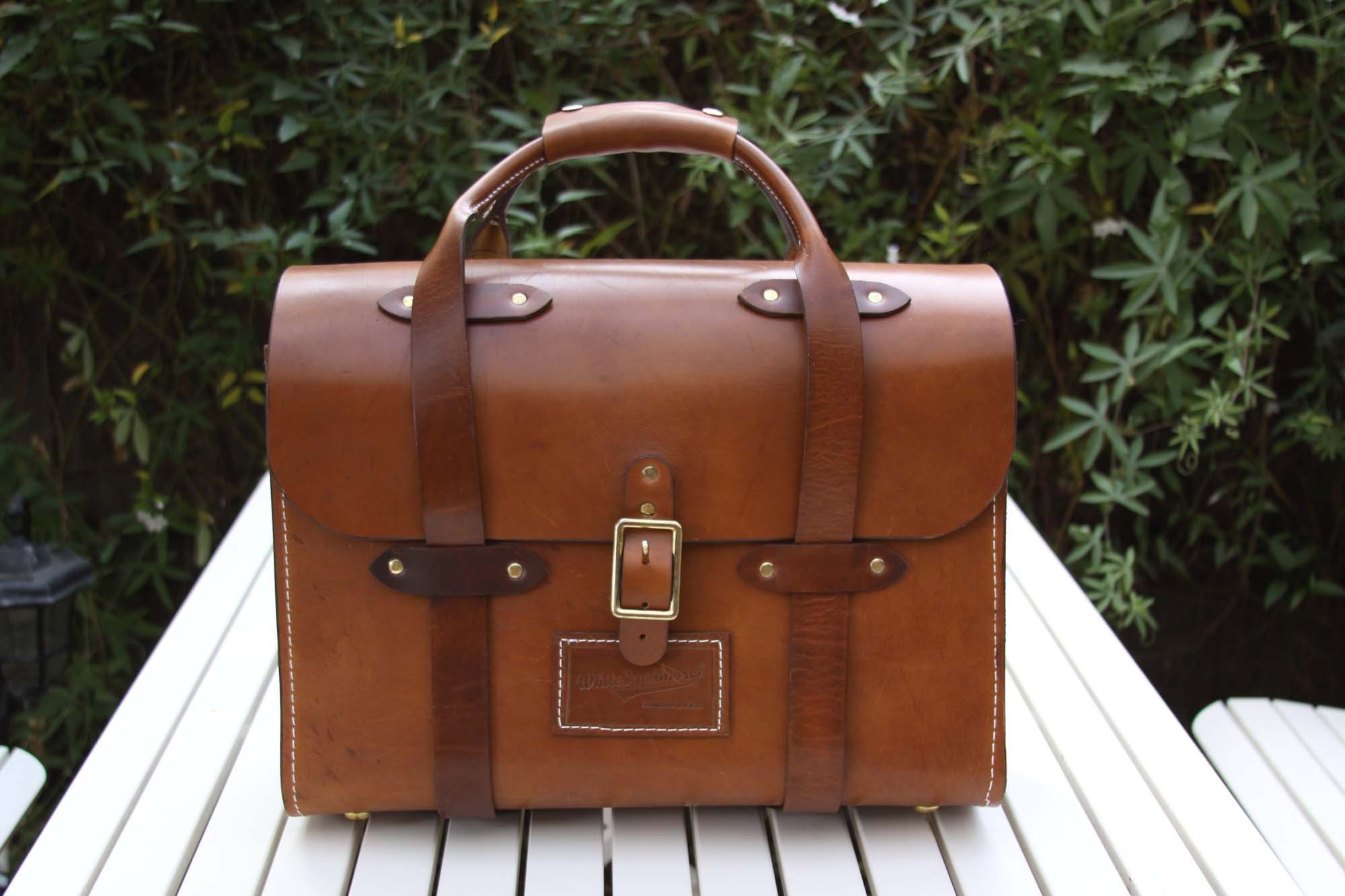Leather vintage attorney's briefcase