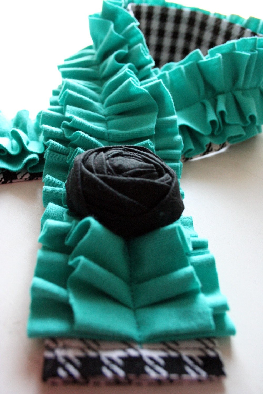SALE...ONE left...Classy and Sassy....dSLR Camera Strap Cover....with RUFFLE and Rosette Detail