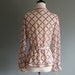 vintage 70s Pink Chains Jersey Masters of London 2 piece pleated skirt set MEDIUM