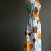 70s Hippie Flower Power Sleeveless Maxi Cotton Sears Dress (M-L)