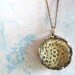 Vintage Lace Necklace. Sterling Silver Chain. Glass Soldered Lens. Cottage Chic Jewelry