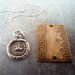 Horse. Wax Seal Necklace. Fine Silver Jewelry. Woman Cantering on the Horseback. Wax Seal Equestrian Jewelry