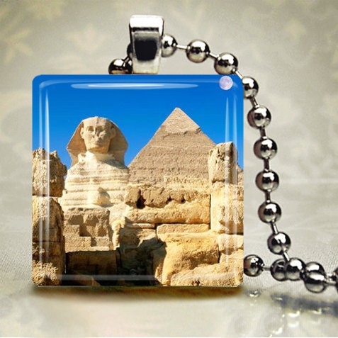 Egypt - Glass Tile Pendant (AAFB2)