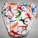 handsewnbyme Pull Up Cloth Potty Training Pants WITHOUT Waterproof Layer Lizzards Of A Different Color Size Extra Large Approx. 36-41lbs