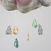 Petite Fabric Cloud Mobile - "Raindrops keep falling on my head" in snowy white, sunny yellow, pale candy pink and gray
