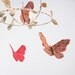 Butterfly Mobile - Modern Baby Nursery Decoration in pale pink, strawberry red, peach, cream, lavender, and white