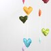 As Seen in Pregnancy & Newborn Magazine (Feb 2013) - Heart Rainbow Cloud Mobile - fabric sculpture decoration for nursery