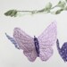 Butterfly Mobile for Baby Nursery Decor - handmade fabric mobile in mint green, lavender, plum purple, gray and white