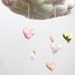 My Sweet Heart Cloud Mobile - LAST ONE in limited edition fabric sculpture decoration for nursery in pink, grey,white and lemon yellow