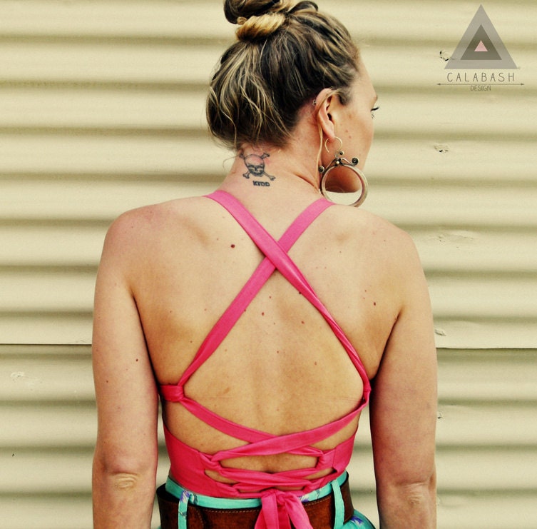 Sunset Crop Top - Watermelon - Last One - Size S ready to ship