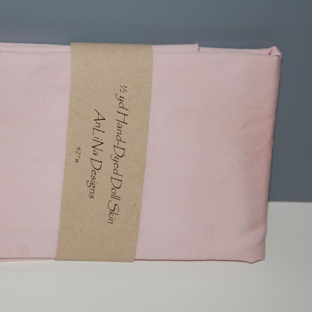 Doll Skin, hand-dyed pale pink, pima cotton 1/2 yard non stretch