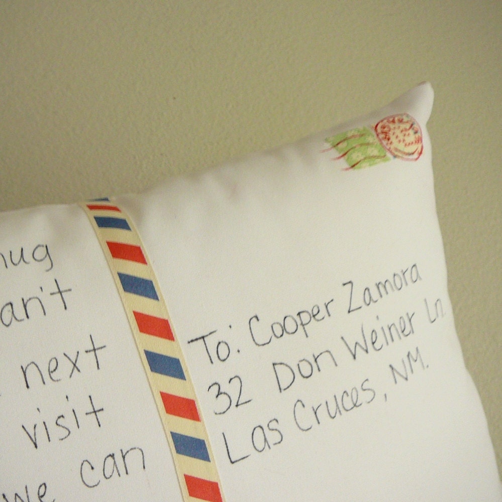 Personalize a Postcard Pillow