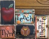 Teacher Gift - Think, Teach and Inspire  Teacher's Sign