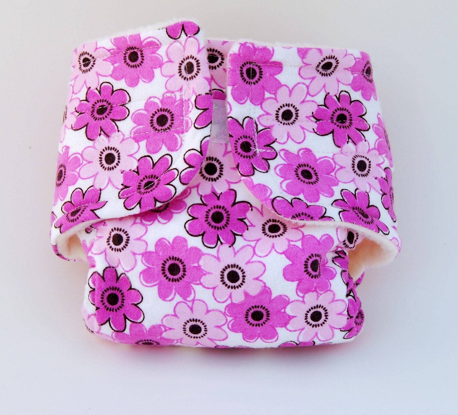 Baby Doll Diaper - Gerber Daisy - Pink - Size Large - LIMITED STOCK