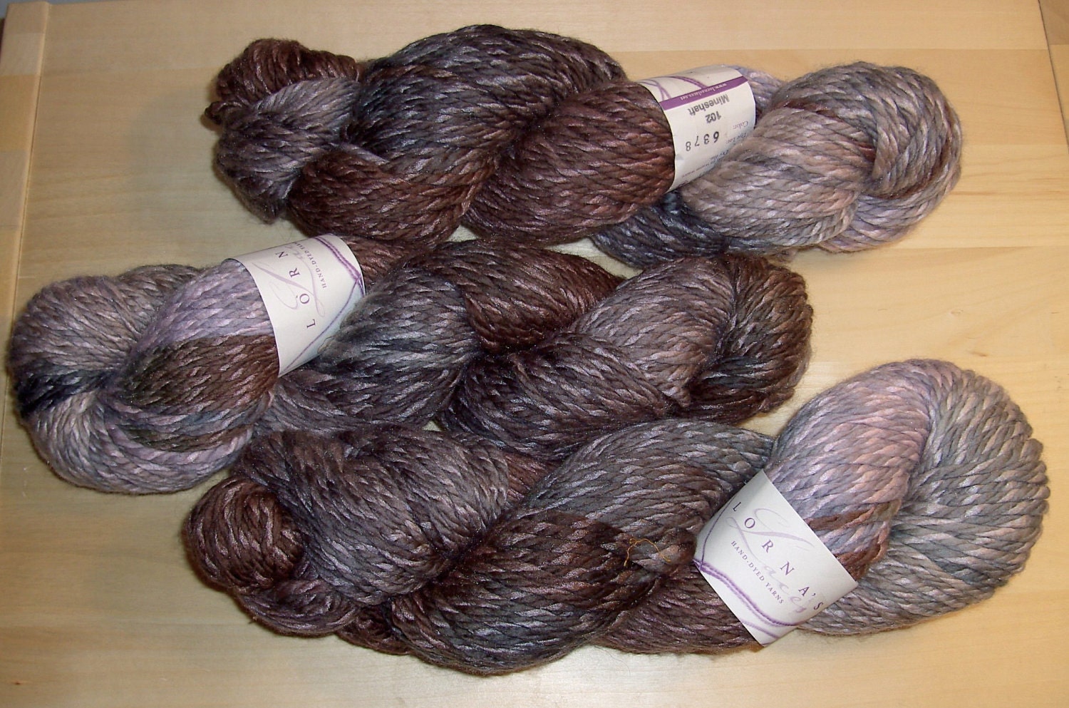 Lorna's Laces Swirl Chunky Yarn, 3 skeins -- Destash