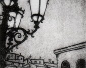 At the Palazzo Pitti - Intaglio print
