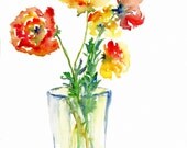 Poppy Heads, Print from Watercolor, Watercolor Flowers, Watercolor Poppies