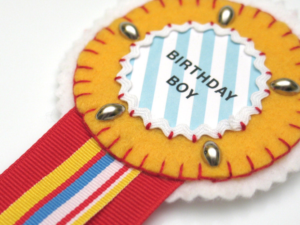 SALE - birthday boy ribbon