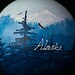 SOARING EAGLES personalized hand-painted glass ball Christmas ornament